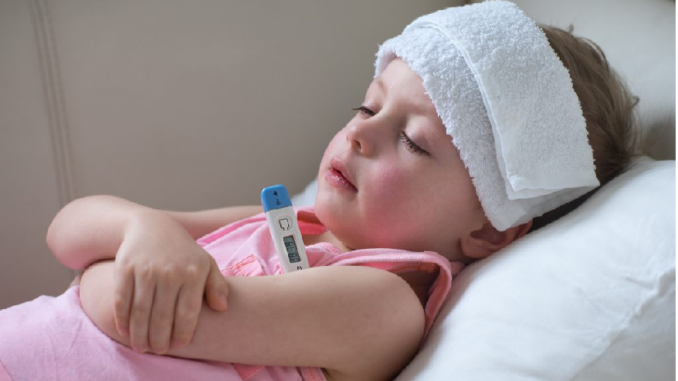 Home Remedies to lower fever in children.